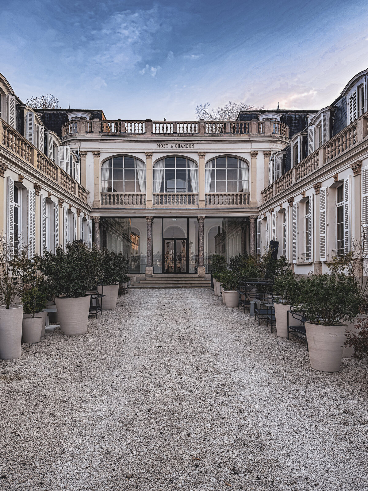 Moët & Chandon courtyard in Épernay
