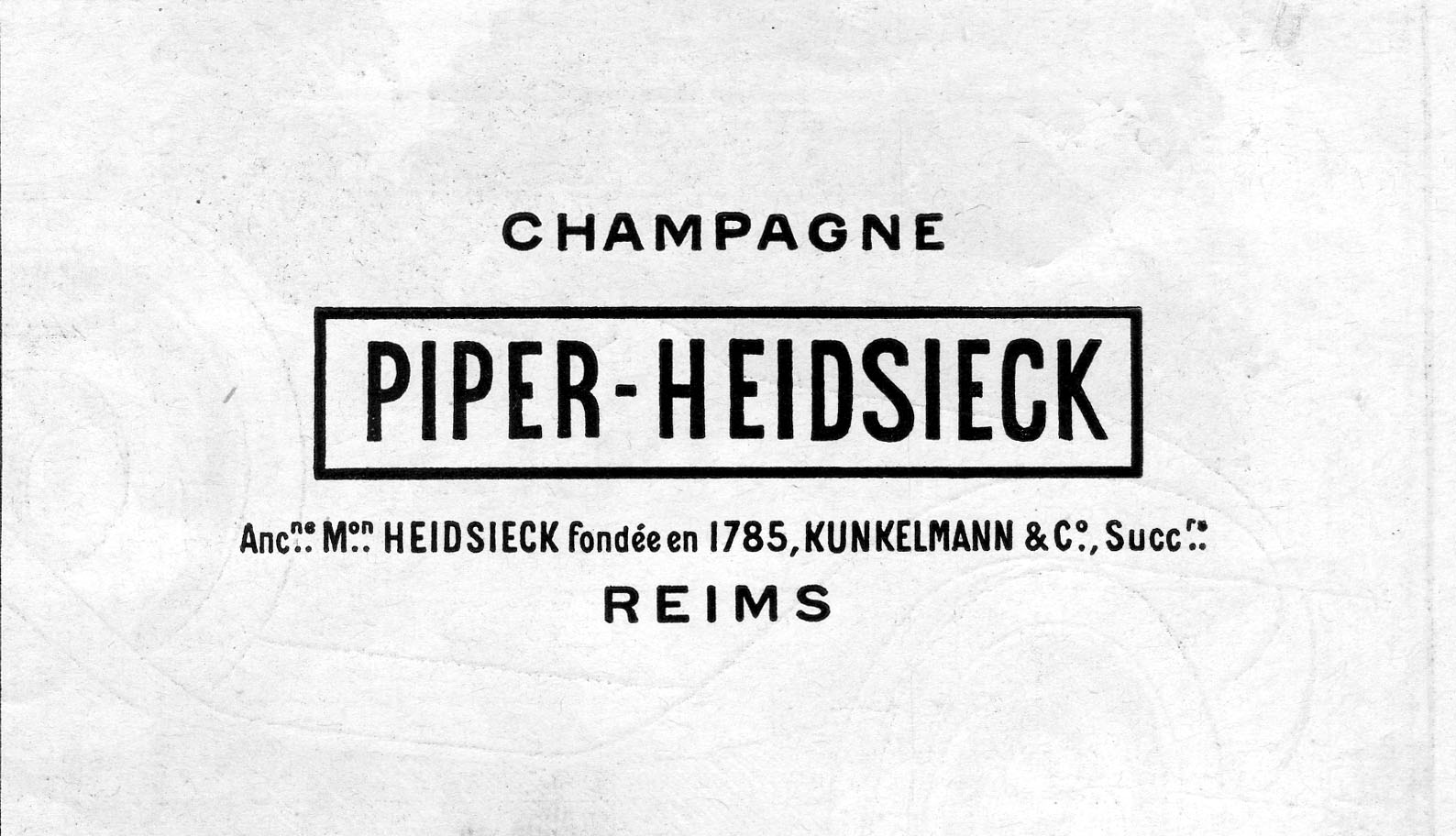 Affiche publicitaire vintage de 1923 pour le Champagne Piper-Heidsieck
